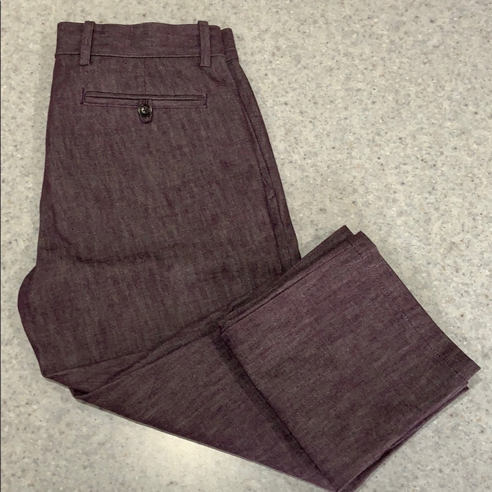 GUSTIN Chinos 33X34 Slim Chambray Purple Pants